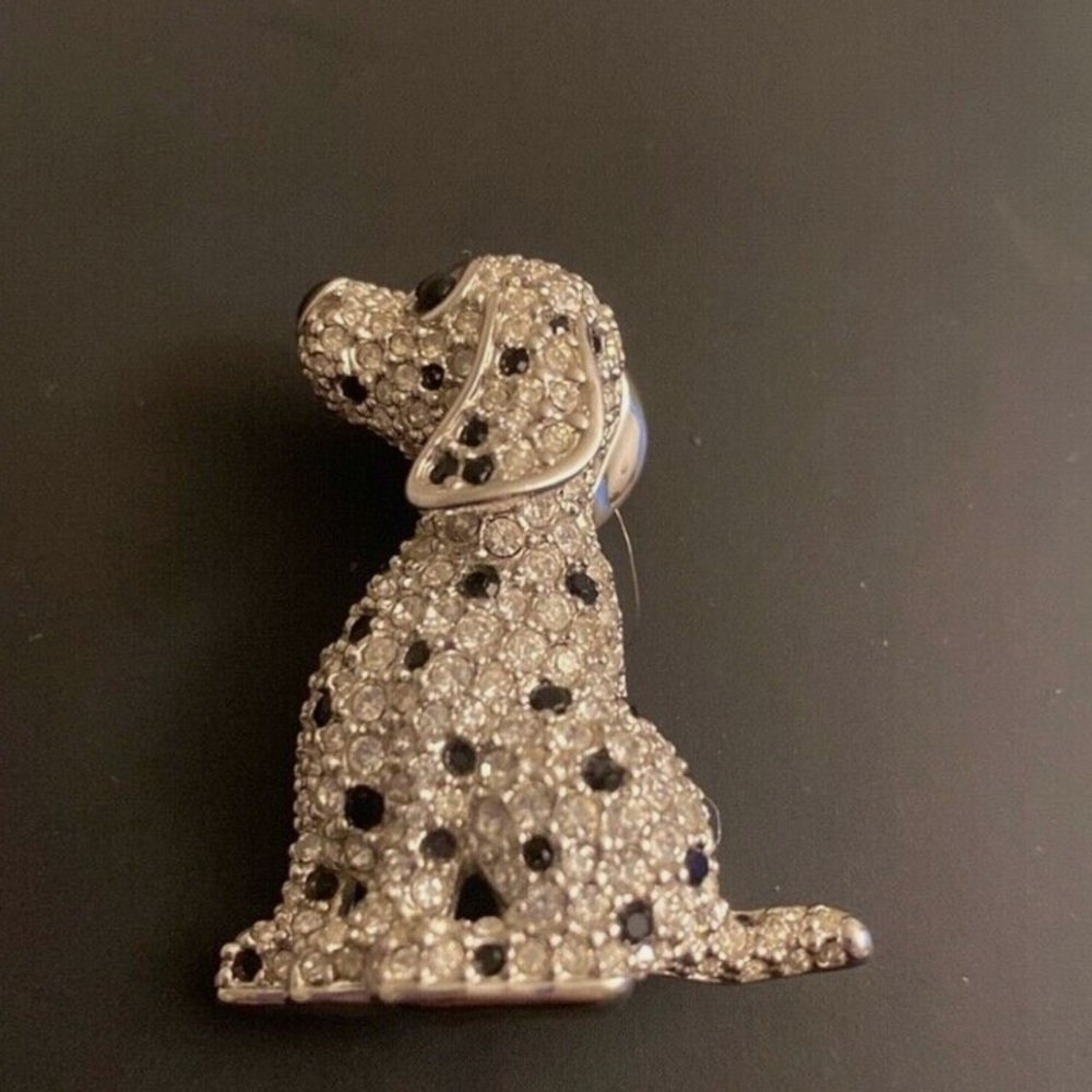 Swarovski Crystal Dalmation Dog Pin/Brooch